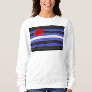 Camiseta Bandeira do orgulho de couro de SlipperyJoe azul r
