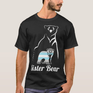 Camiseta Bandeira do Orgulho Demigender do Urso Sister Demi