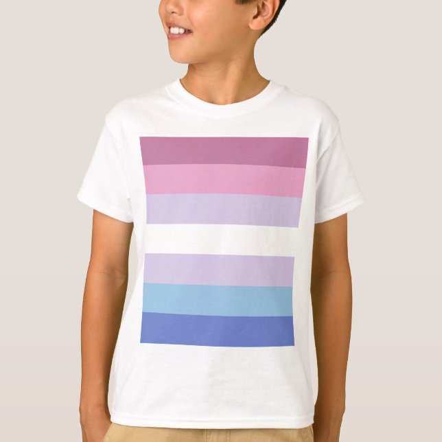 Camiseta bandeira do orgulho do bigender (Frente)