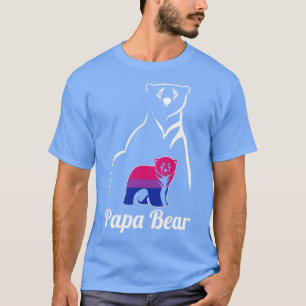 Camiseta Bandeira do Orgulho do Papa Urso Bi Bissexual LGBT