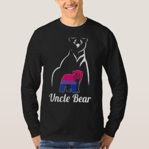 Camiseta Bandeira do Orgulho do Tio Urso Bi Bissexual Lgbt