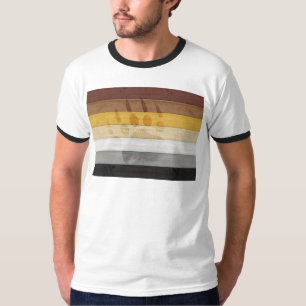 Camiseta bandeira do orgulho do urso SlipperyJoe's textura