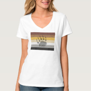 Camiseta bandeira do orgulho do urso SlipperyJoe's textura