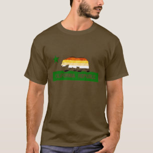 Camiseta Bandeira do Orgulho do Urso Urso da Califórnia