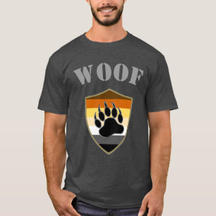 Camiseta Bandeira do Orgulho dos Ursos Pata de Urso Woof