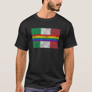 CAMISETA BANDEIRA DO ORGULHO GAY RAINBOW DA ITÁLIA LGBTQ T