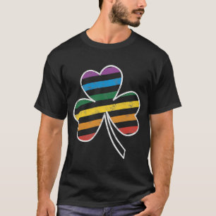 Camiseta Bandeira do ORGULHO GAY Trevo LGBT Dia de São Patr