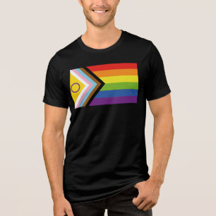 Camiseta Bandeira do orgulho intersexo SlipperyJoe's fundo