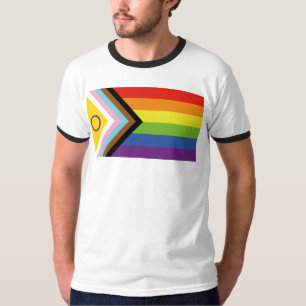 Camiseta Bandeira do orgulho intersexo SlipperyJoe's fundo