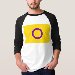Camiseta Bandeira do orgulho intersexo SlipperyJoe's fundo