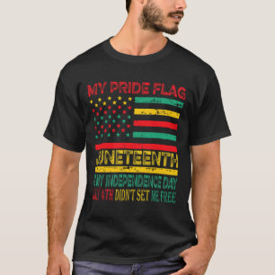 Camiseta Bandeira do Orgulho Juneteenth É o Meu Dia da Inde