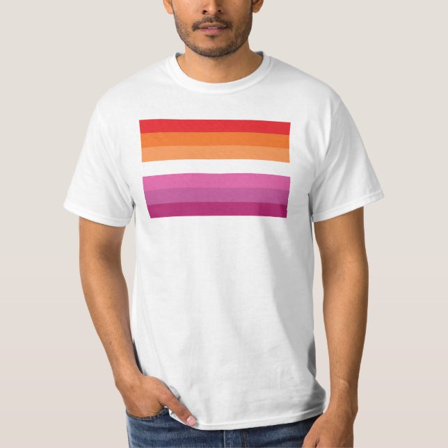 Camiseta Bandeira do Orgulho Lésbico (Frente)