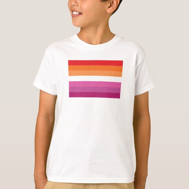 Camiseta Bandeira do Orgulho Lésbico (Frente)