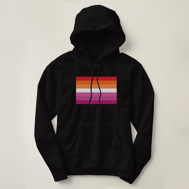 Camiseta Bandeira do Orgulho Lésbico (Frente do Design)