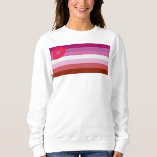 Camiseta Bandeira do orgulho lésbico de batom SlipperyJoe f