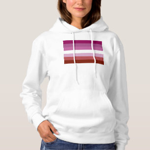 Camiseta bandeira do orgulho lésbico feminino da SlipperyJo