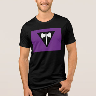 Camiseta bandeira do orgulho lésbico SlipperyJoe feminista 