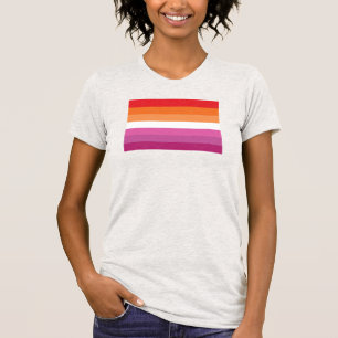 Camiseta Bandeira do Orgulho Lésbico (Sunset)