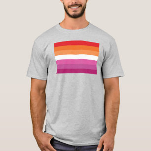 Camiseta Bandeira do Orgulho Lésbico (Sunset)