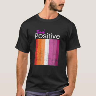 Camiseta Bandeira do Orgulho LGBT Q Lésbica Pensamento Posi