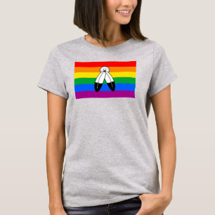 Camiseta Bandeira do Orgulho LGBTQ+ com Duas Espírito