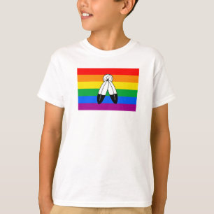 Camiseta Bandeira do Orgulho LGBTQ+ com Duas Espírito
