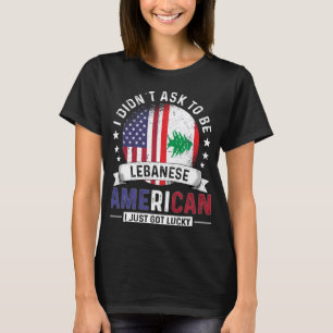 Camiseta Bandeira do Orgulho Libanês-Americano
