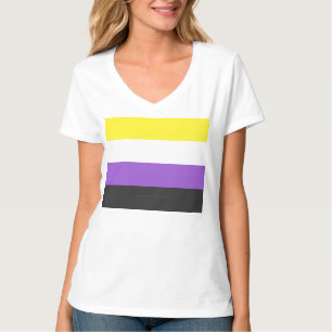 Camiseta Bandeira do Orgulho Não Binário da SlipperyJoe's a