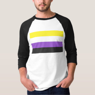 Camiseta Bandeira do Orgulho Não Binário da SlipperyJoe's a