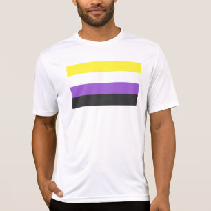 Camiseta Bandeira do Orgulho Não Binário da SlipperyJoe's a