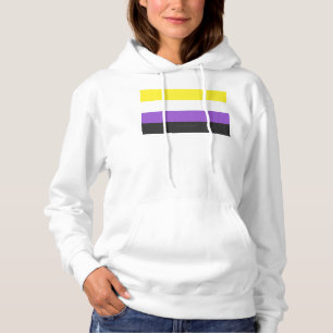Camiseta Bandeira do Orgulho Não Binário SlipperyJoe's amar