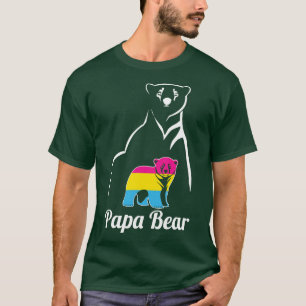 Camiseta Bandeira do Orgulho Pan do Urso do Papa Pansexual