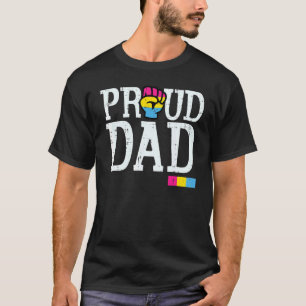 Camiseta Bandeira do Orgulho Pan-Fist Pansexual do Pai Lgbt