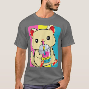 Camiseta Bandeira do Orgulho Panseual do Gato Boba LGBTQ Ki