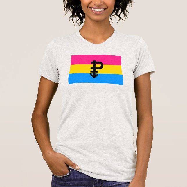 Camiseta Bandeira do Orgulho Pansexual (Frente)