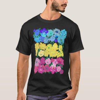 Camiseta Bandeira Do Orgulho Pansexual Feita De Flores Para