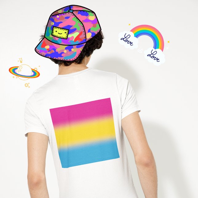Camiseta Bandeira do Orgulho Pansexual Gradiente – Bandeira (Criador carregado)