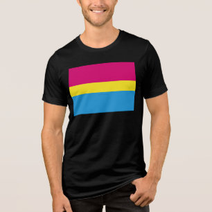 Camiseta bandeira do orgulho pansexual SlipperyJoe rosa âmb