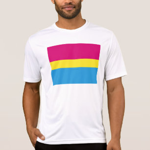 Camiseta bandeira do orgulho pansexual SlipperyJoe rosa âmb