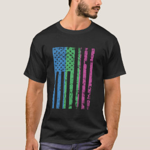 Camiseta Bandeira do Orgulho Polisexual EUA Polisexual
