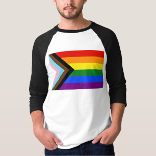 Camiseta Bandeira do Orgulho Progressivo de SlipperyJoe sei