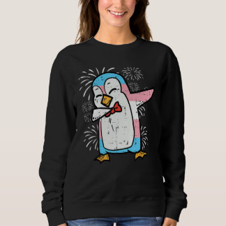 Camiseta Bandeira do Orgulho Trans Pinguim Transgênero Dab 