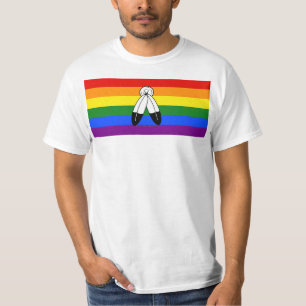 Camiseta bandeira do orgulho two-spirit de SlipperyJoe simb