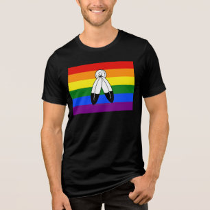 Camiseta bandeira do orgulho two-spirit de SlipperyJoe simb