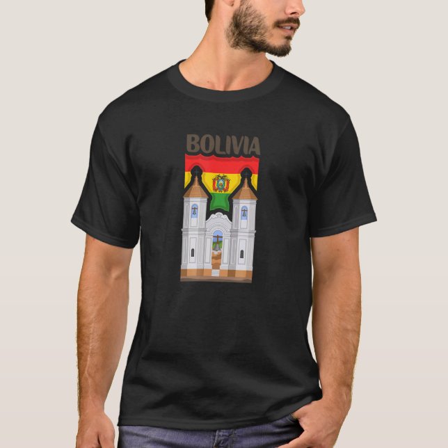 Camiseta Bandeira do País Bolívia (Frente)
