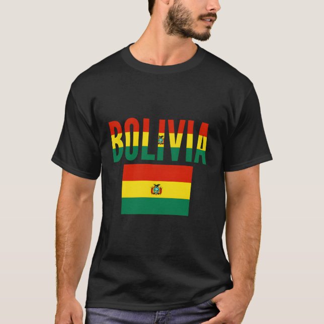 Camiseta Bandeira do País Bolívia (Frente)