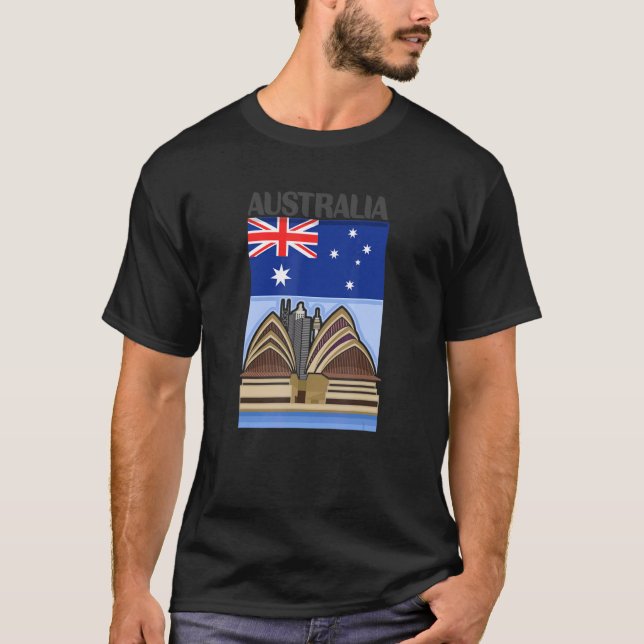 Camiseta Bandeira do país da Austrália (Frente)