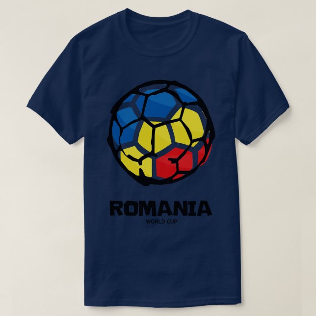 Camiseta Bandeira do país da Romênia (Frente do Design)