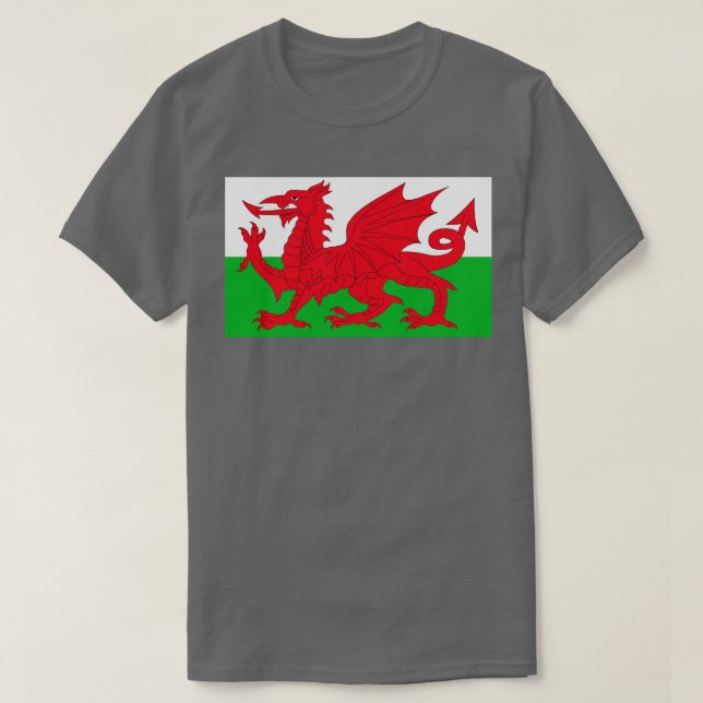 Camiseta Bandeira do País de Gales (Frente do Design)
