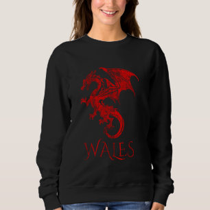 Camiseta Bandeira do País de Gales Orgão galês vermelho Paí